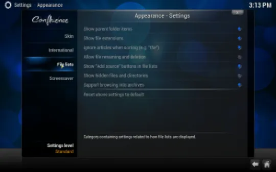 openelec-5.0.8-navigation-settings